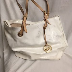 MK white tote
